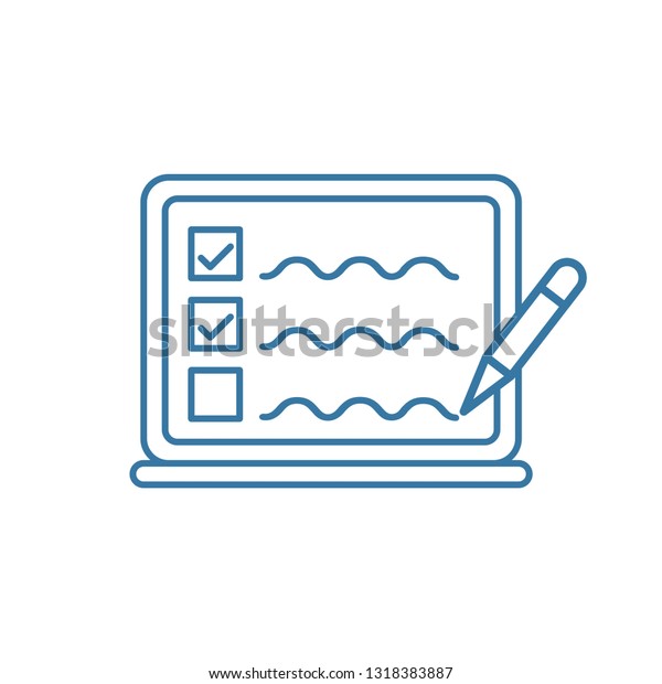 Electronic Filling Questionnaire Form Linear Vector Stock Vector ...