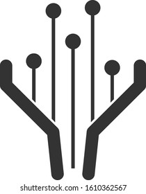 Electronic filter vector icon. Flat Electronic filter pictogram is isolated on a white background.