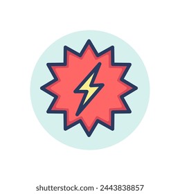 Electronic flash thin line icon. Light, night, shot outline sign. Image editing and photo correction concept. Vector illustration symbol element for web design and apps