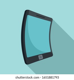 Icono de pantalla flexible electrónica. Ilustración plana de icono electrónico flexible de visualización vectorial para diseño web