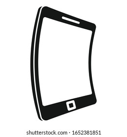 Electronic flexible display icon. Simple illustration of electronic flexible display vector icon for web design isolated on white background