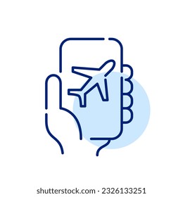 Electronic flight boarding pass. In-app airline ticketing. Pixel perfect icon