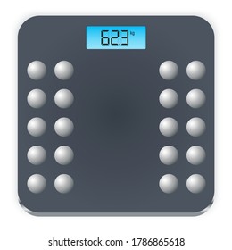 Electronic floor scales icon for measuring human weight. Vector Illustration EPS10