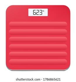 Electronic floor scales icon for measuring human weight. Vector Illustration EPS10