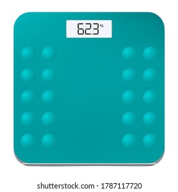 Electronic floor scales icon for measuring human weight. Vector Illustration EPS10