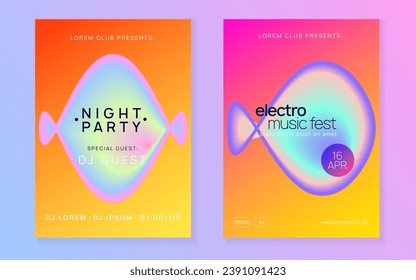 Volante electrónico. Afiche de moda en Techno. Genial Glitch Para La Presentación. Patrón Geométrico Para El Diseño De Folleto. Forma Trance Y Discoteca. Volante Electrónico Rosa Y Azul