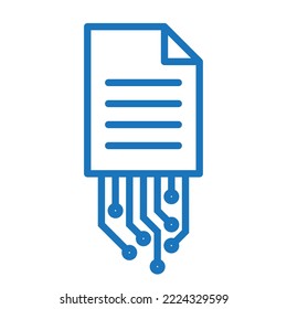 electronic form - symbolic page of digital document