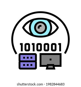 electronic fraud color icon vector. electronic fraud sign. isolated symbol illustration