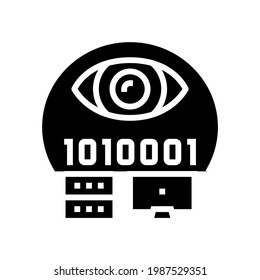 electronic fraud glyph icon vector. electronic fraud sign. isolated contour symbol black illustration