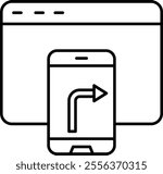 Electronic Funds Transfer EFT Vector Line Icon Design