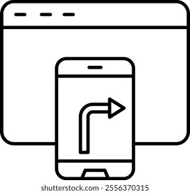 Electronic Funds Transfer EFT Vector Line Icon Design