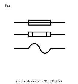 Electronic Fuse Symbol, Fuse Icon Vector