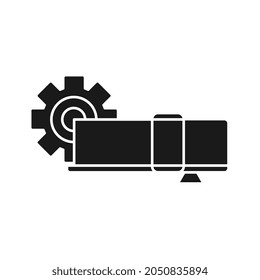 Logo negro del servicio electrónico de gadget. Desarrollo de software