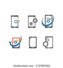 Diseño vectorial del logotipo del servicio Gadget electrónico