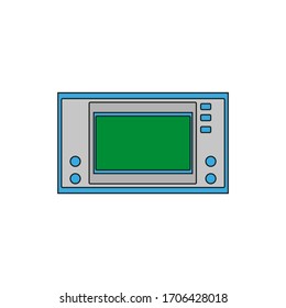 electronic game 80s on white background vector