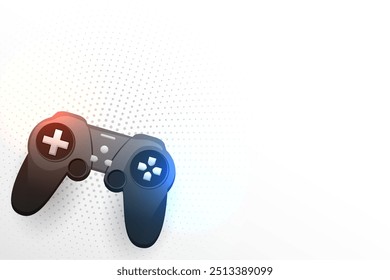 electronic game controller background with text space vector