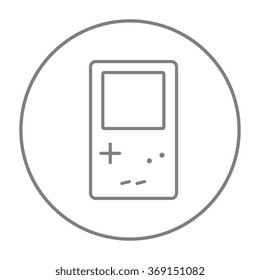 Electronic game line icon.