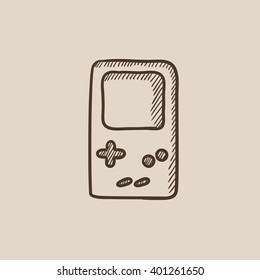 Icono de esbozo de juego electrónico.