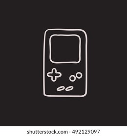 Electronic game vector sketch icon isolated on background. Hand drawn Electronic game icon. Electronic game sketch icon for infographic, website or app.