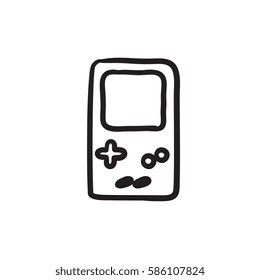 Electronic game vector sketch icon isolated on background. Hand drawn Electronic game icon. Electronic game sketch icon for infographic, website or app.