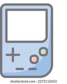 Electronic gameboy fully editable vector icon

