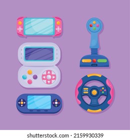 juegos electrónicos conjunto cinco iconos