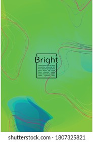 Electronic Geometric Cover Design with Gradient and Abstract Lines, Figures for your Business.  Banner Fluid Rainbow Poster Design, Gradient Effect for Dj Party.