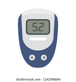 Electronic glucometer icon. Flat illustration of electronic glucometer vector icon for web isolated on white