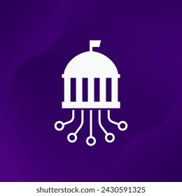 Electronic government icon, E-Government vector