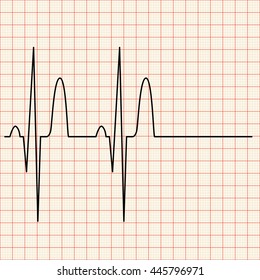 Electronic graph on red grid illustration