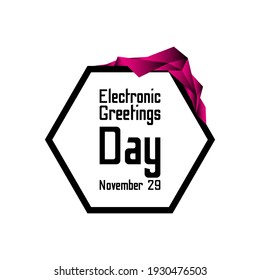 Electronic Greetings Day. Geometric design suitable for greeting card poster and banner