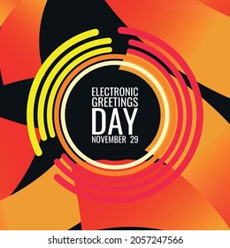 Electronic Greetings Day.Geometric design suitable for greeting card poster and banner