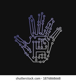 Logotipo electrónico de mano bueno para ideas o diseño de logotipo