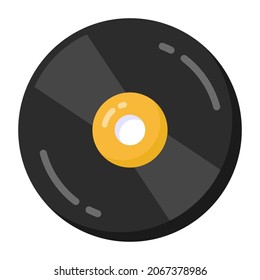 An electronic hardware storage device, icon of compact disc
