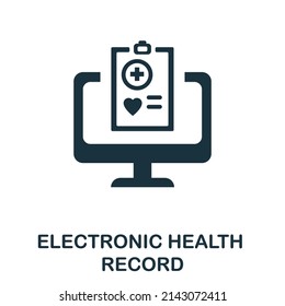 Icono de Registro de estado electrónico. Elemento simple de la colección de innovaciones en salud. Icono de Registro Electrónico de Salud Creativo para diseño web, plantillas, infografías y más