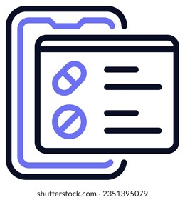 Electronic Health Record Icon for uiux, infographic, etc
