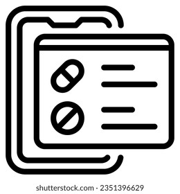 Electronic Health Record Icon for uiux, infographic, etc