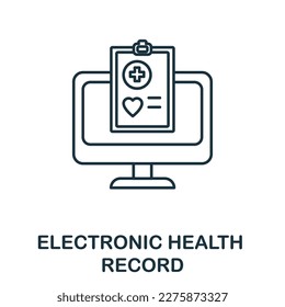 Rahmensymbol für elektronische Gesundheitsaufzeichnungen Einfaches Element aus der Sammlung von Innovationen im Gesundheitswesen. Symbol für kreative elektronische Gesundheitsaufzeichnungen für Webdesign, Vorlagen, Infografiken und mehr