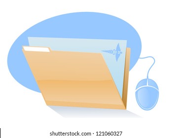 Electronic Health Records/Medical File Icon