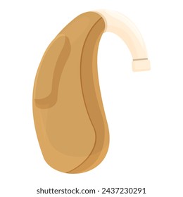 Electronic hearing aid icon cartoon vector. Noisy level. Medical health analog