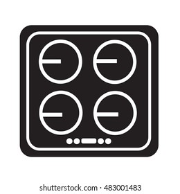 Electronic Hob Icon Illustration Design