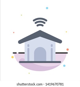 Electronic, Home, Smart, Technology Abstract Flat Color Icon Template