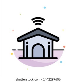 Electronic, Home, Smart, Technology Abstract Flat Color Icon Template