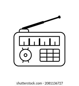electronic icon design, Radio  vector isolated
