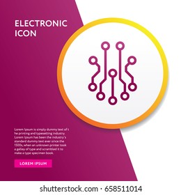 Electronic Icon. Info Graphic Board Flat Isolated Vector Design Symbol Style Silhouette