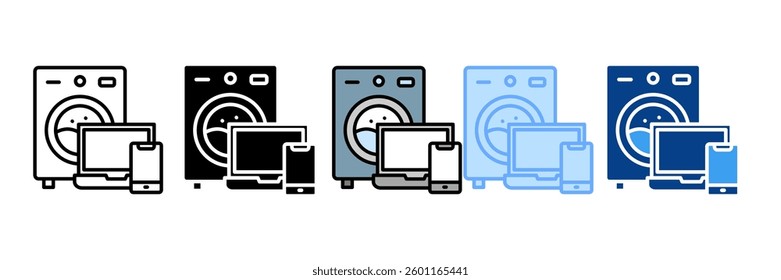Electronic Icon Set Multiple Style Collection