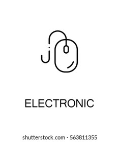 Electronic icon. Single high quality outline symbol for web design or mobile app. Thin line sign for design logo. Black outline pictogram on white background