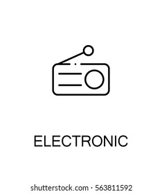 Electronic icon. Single high quality outline symbol for web design or mobile app. Thin line sign for design logo. Black outline pictogram on white background