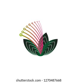 electronic icon templates, vector logo technology for business corporate, elements, illustration