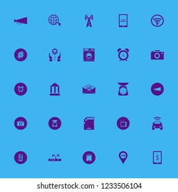 electronic icon. electronic vector icons set washer, technology progress, loud speaker and kitchen scale